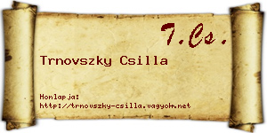 Trnovszky Csilla névjegykártya